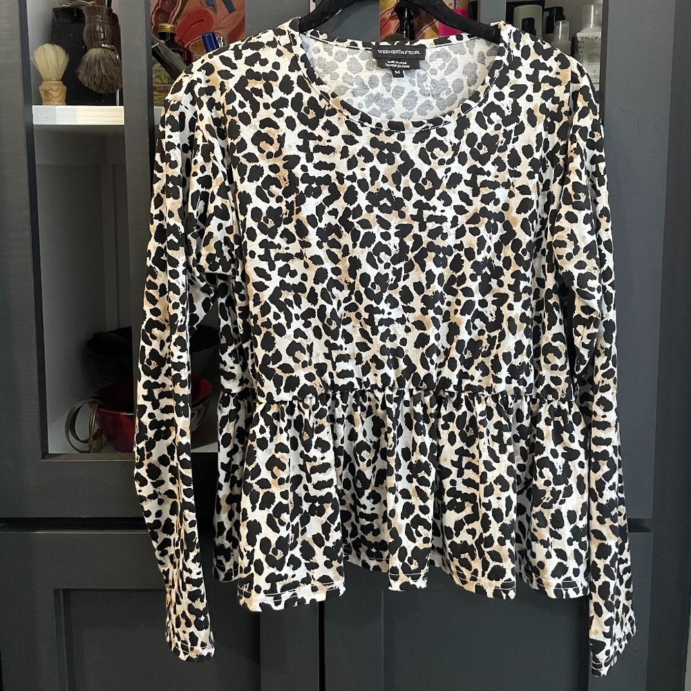 Wednesday’s Girl Peplum Sleeve Tee